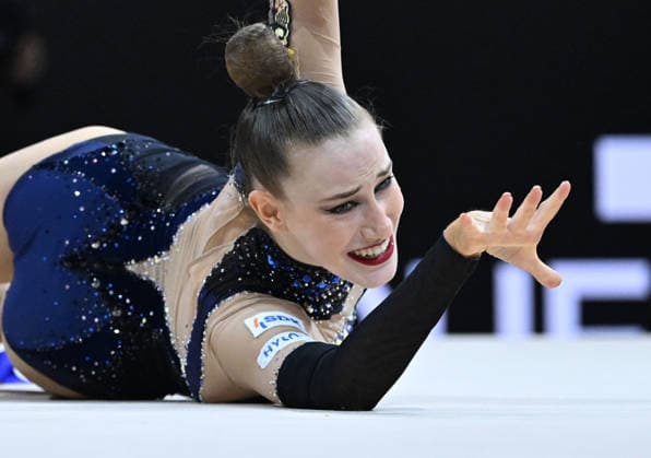 August 16, 2026, xhbx, 2026 Rhythmic Gymnastics World Championships, from left: Darja Varfolomeev, Germany, ribbon, Frankfurt am Main
