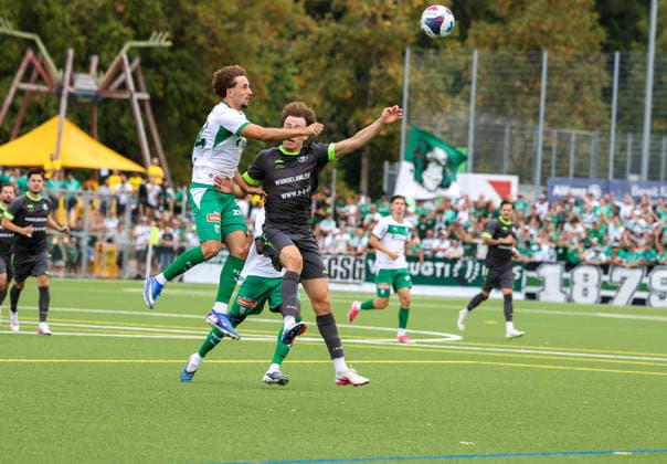 Soccer Switzerland Swiss Cup 2026 2027 August 16, 2026 FC Thalwil vs. FC St. Gallen 1879 Brand Sports Complex, Thalwil, ZH, Switzerland: A duel between Flynn Kopp of FC Thalwil and Joel Ruiz of FC St. Gallen 1879; Thalwil, ZH; Brand Sports Complex; Canton of Zurich, Switzerland Copyright: xAmiirxAmedjouax