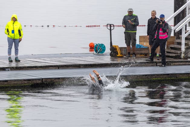 August 16, 2026 USC Kiel 37 KN Förde Triathlon 2026 Sprint Triathlon Group 1 All Women Swimming Kiel Reventlouwiese Schleswig-Holstein Germany