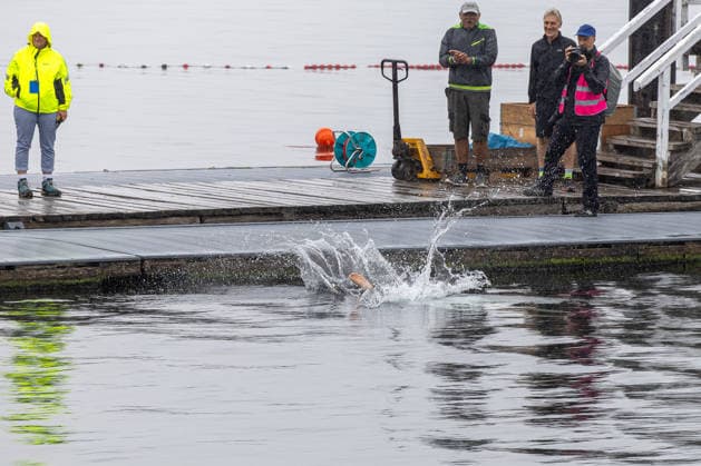 August 16, 2026 USC Kiel 37 KN Förde Triathlon 2026 Sprint Triathlon Group 1 All Women Swimming Kiel Reventlouwiese Schleswig-Holstein Germany