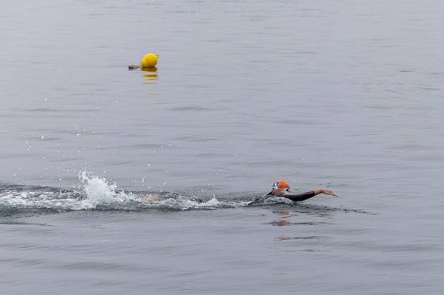 August 16, 2026 USC Kiel 37 KN Förde Triathlon 2026 Sprint Triathlon Group 1 All Women Swimming Kiel Reventlouwiese Schleswig-Holstein Germany