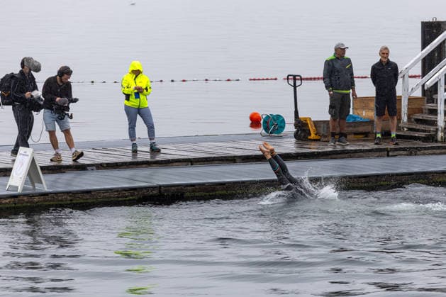 August 16, 2026 USC Kiel 37 KN Förde Triathlon 2026 Sprint Triathlon Group 1 All Women Swimming Kiel Reventlouwiese Schleswig-Holstein Germany