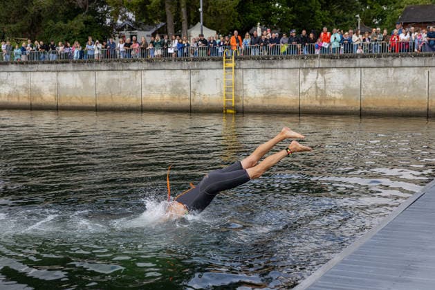 August 16, 2026 USC Kiel 37 KN Förde Triathlon 2026 Sprint Triathlon Group 2 Men, Age Group 35 and up Swim Kiel Reventlouwiese Schleswig-Holstein Germany