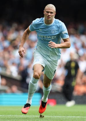 Community Shield 2026 16. August 2026, Cardiff Community Shield 2026 Fußball Arsenal gegen Manchester City Erling Haaland von Manchester City Foto: Charlotte Wilson Abseits Cardiff, Großbritannien  Copyright: xCharlottexWilsonx xOffsidexOffside
