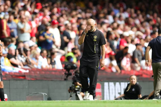 Arsenal v Manchester City, FA Community Shield Enzo Maresca Manager of Manchester City looks dejected during the FA Community Shield match between Arsenal and Manchester City at Millenium Stadium, Cardiff, UK on 16 August 2026. Editorial use only DataCo restrictions apply See www.football-dataco.com , Copyright: xNigelxKeenex PSI-24687-0023