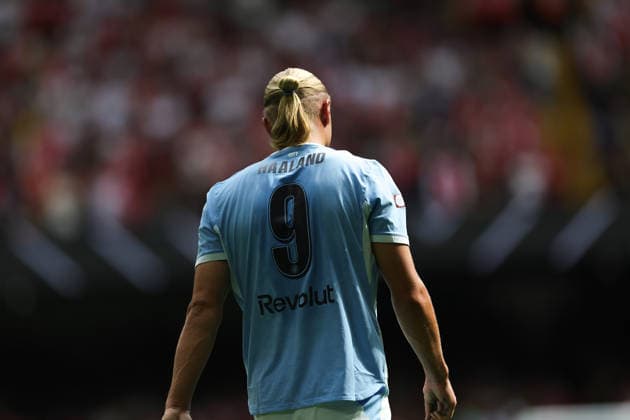 Arsenal v Manchester City, FA Community Shield Erling Haaland (9) of Manchester City during the FA Community Shield match between Arsenal and Manchester City at Millenium Stadium, Cardiff, UK on 16 August 2026. Editorial use only DataCo restrictions apply See www.football-dataco.com , Copyright: xNigelxKeenex PSI-24687-0033