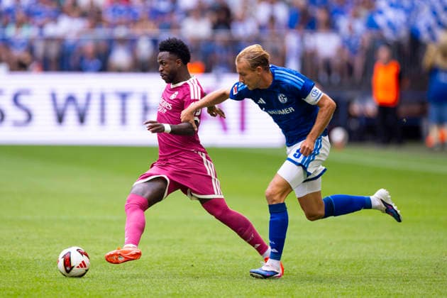 August 15, 2026, Soccer, Friendly Match: FC Schalke 04 vs. Real Madrid CF, featuring Vinicius Junior (Real Madrid CF) and Timo Becker (FC Schalke 04), Gelsenkirchen, Veltins Arena, North Rhine-Westphalia, Germany, xRHR PHOTO DEx Copyright: DennisxEwert RHR-FOTOx RHR-FOTO DE