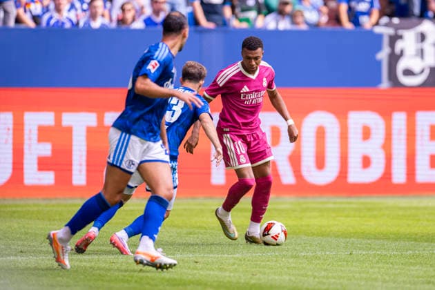 August 15, 2026, Soccer, Friendly Match: FC Schalke 04 vs. Real Madrid CF, Kylian Mbappé, Real Madrid CF, Gelsenkirchen, Veltins Arena, North Rhine-Westphalia, Germany, xRHR, PHOTO DEx Copyright: DennisxEwert RHR-FOTOx RHR-FOTO DE