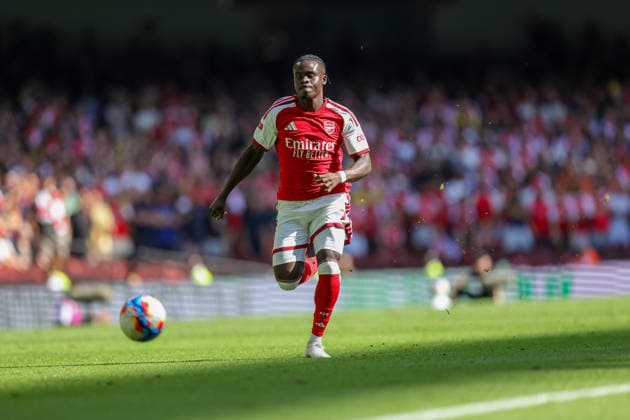 Arsenal v Manchester City, FA Community Shield Bukayo Saka (7) of Arsenal during the FA Community Shield match between Arsenal and Manchester City at Millenium Stadium, Cardiff, UK on 16 August 2026. Editorial use only DataCo restrictions apply See www.football-dataco.com , Copyright: xNigelxKeenex PSI-24687-0042