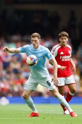 Elliot Anderson of Manchester City in action Arsenal v Manchester City, FA Community Shield, Principality Stadium, Cardiff, UK - 16 Aug 2026Cardiff Principality Stadium United Kingdom EDITORIAL USE ONLY No use with unauthorised audio, video, data, fixture lists, club league logos or live services. Online in-match use limited to 120 images, no video emulation. No use in betting, games or single club league player publications. Copyright: xMattxImpey Shutterstockx 17096419bs