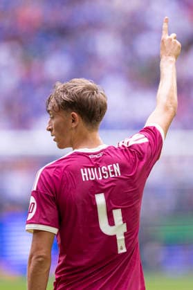 August 15, 2026, Soccer, Friendly Match: FC Schalke 04 vs. Real Madrid CF; Dean Huijsen of Real Madrid CF celebrates the goal that makes the score 0–2; Gelsenkirchen, Veltins Arena, North Rhine-Westphalia, Germany; xRHR PHOTO DEx Copyright: DennisxEwert RHR-FOTOx RHR-FOTO DE