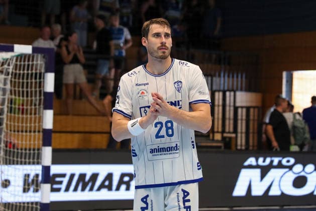 August 16, 2026, xgox, Handball Wartburg Cup: ThSV Eisenach vs. TBV Lemgo Lippe emspor; from left: Hendrik Wagner (Lemgo), 28; Celebrating the victory; Celebrations after the game in Eisenach