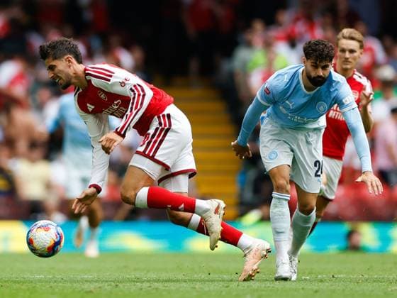 Kai Havertz of Arsenal in action against Josko Gvardiol of Manchester City Arsenal v Manchester City, FA Community Shield, Principality Stadium, Cardiff, UK - 16 Aug 2026Cardiff Principality Stadium United Kingdom EDITORIAL USE ONLY No use with unauthorised audio, video, data, fixture lists, club league logos or live services. Online in-match use limited to 120 images, no video emulation. No use in betting, games or single club league player publications. Copyright: xMattxImpey Shutterstockx 17096419dh