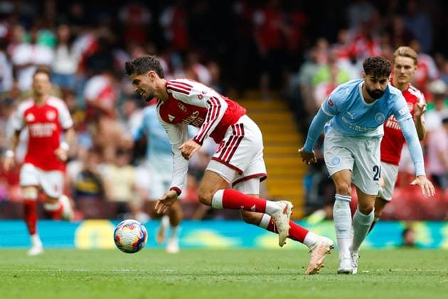 Kai Havertz of Arsenal in action against Josko Gvardiol of Manchester City Arsenal v Manchester City, FA Community Shield, Principality Stadium, Cardiff, UK - 16 Aug 2026Cardiff Principality Stadium United Kingdom EDITORIAL USE ONLY No use with unauthorised audio, video, data, fixture lists, club league logos or live services. Online in-match use limited to 120 images, no video emulation. No use in betting, games or single club league player publications. Copyright: xMattxImpey Shutterstockx 17096419di