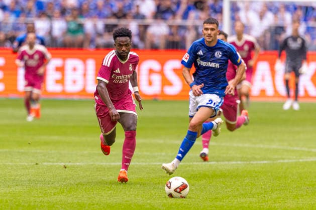 August 15, 2026, Soccer, Friendly Match: FC Schalke 04 vs. Real Madrid CF, featuring Vinicius Junior (Real Madrid CF) and Dejan Ljubicic (FC Schalke 04), Gelsenkirchen, Veltins Arena, North Rhine-Westphalia, Germany, xRHR, PHOTO DEx Copyright: DennisxEwert RHR-FOTOx RHR-FOTO DE
