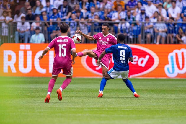 August 15, 2026, Soccer, Friendly Match: FC Schalke 04 vs. Real Madrid CF; Trent Alexander-Arnold, Real Madrid CF; Gelsenkirchen, Veltins Arena, North Rhine-Westphalia, Germany; xRHR; PHOTO: DEx Copyright: DennisxEwert RHR-FOTOx RHR-FOTO DE