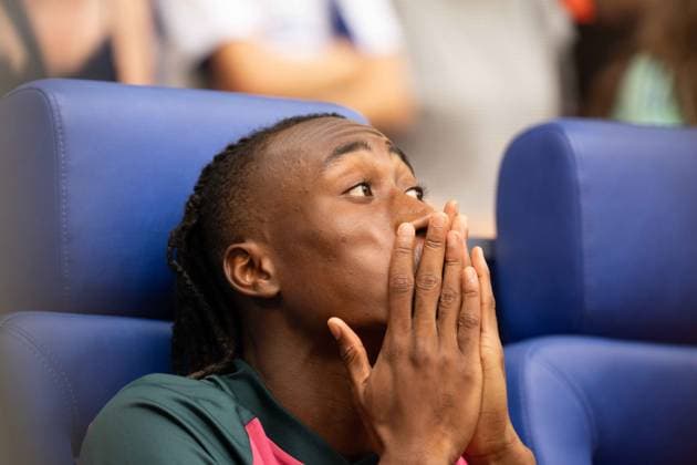 August 16, 2026: Soccer – FC Schalke 04 vs. Real Madrid, friendly match at the Veltins Arena in Gelsenkirchen; Yan Diomande, Real Madrid, 25 IMPORTANT NOTICE: In accordance with the regulations of the DFL and the DFB, it is prohibited to use or allow the use of photographs taken in the stadium and or during the match in the form of sequential images and or video-like photo sequences. Copyright: xJamesxZabelx