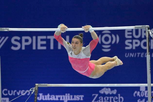 Zagreb, 16th August 2026. Arena Zagreb. 36th European Women s Artistic Gymnastics Championships – Team Final. Pictured: Helen Kevric. Photo: Ronald Gorsic CROPIX Zagreb Copyright: xxRonaldxGorsicx zenska_gimnastika_timsko7-160826