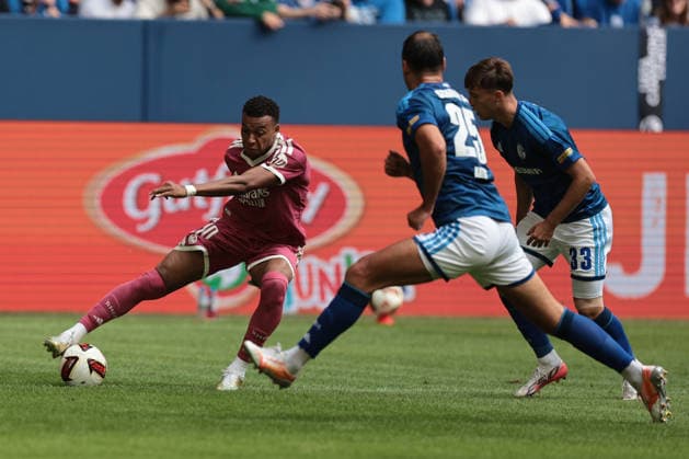 Kylian Mbappé of Real Madrid during the friendly match between FC Schalke 04 and Real Madrid CF. Copyright Thomas Pakusch Copyright: Thomas Pakusch