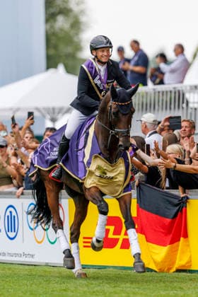2026 FEI World Championships in Aachen, AACHEN FEI World Championships 2026 JUNG Michael GER, Fischerchipmunk FRH Medal Ceremony – Individual Eventing FEI World Championship Jumping Final – Team and Individual Events – Aachen, Soers Equestrian Stadium, August 16, 2026