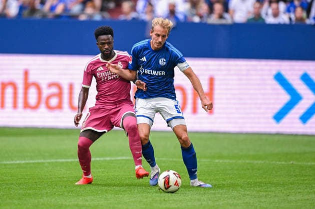 August 16, 2026, Soccer, 2026–2027 Season, Friendly Match, FC Schalke 04 vs. Real Madrid, Vinicius Junior (Real Madrid), Timo Becker (FC Schalke 04) xRHR PHOTO YYx Copyright: KROEGER RHR-FOTOx RHR-FOTO YY