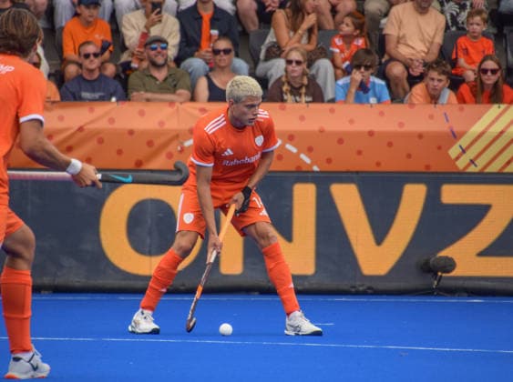 Derck de Vilder (14 Netherlands Hockey Team) during the FIH World Cup game between Netherlands and New Zeeland at Wagener stadion, Amstelveen, Netherlands. Copyright: xArnexvanxderxBenx xSPPx Sportspressphoto_SPR208828