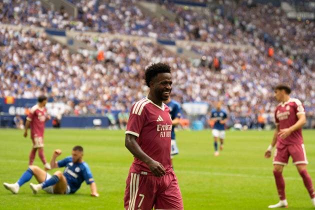 August 16, 2026: Soccer – FC Schalke 04 vs. Real Madrid, friendly match at the Veltins Arena in Gelsenkirchen; Vinicius Junior, Real Madrid, 7 IMPORTANT NOTICE: In accordance with the regulations of the DFL and the DFB, it is prohibited to use or allow the use of photographs taken in the stadium and or during the match in the form of sequential images and or video-like photo series. Copyright: xJamesxZabelx