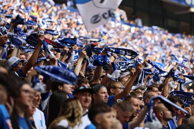 FC Schalke 04 fans at the exhibition match between FC Schalke 04 and Real Madrid CF. Copyright Thomas Pakusch Copyright: Thomas Pakusch