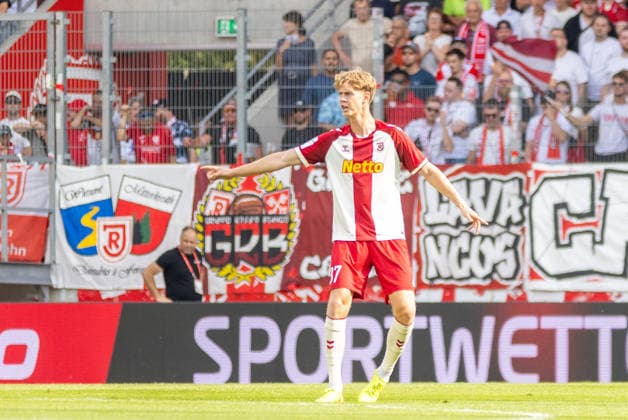 August 16, 2026, Soccer, GER, Season, 3rd Division, 2026–2027 Season, Matchday 2, SSV Jahn Regensburg vs. 1. FC Saarbrücken, Leopold Wurm, SSV Jahn. DFL regulations prohibit any use of photographs as image sequences and or quasi-video.