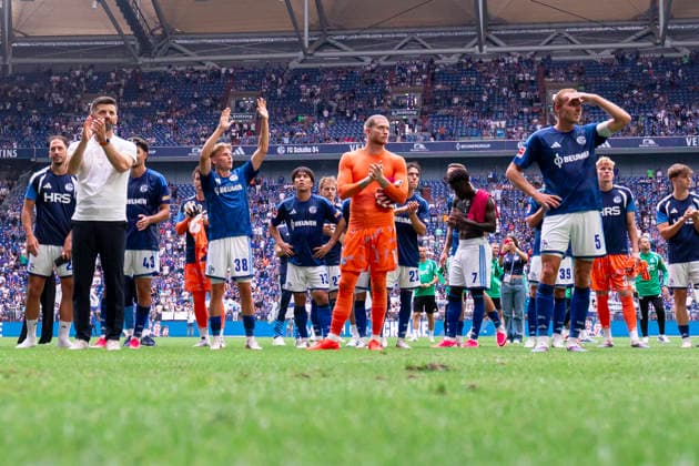 August 15, 2026, Soccer, Friendly Match: FC Schalke 04 vs. Real Madrid CF, Coach Miron Muslic, FC Schalke 04, Luca Vozar, FC Schalke 04; Satoshi Tanaka, FC Schalke 04; Goalkeeper Loris Karius, FC Schalke 04; Christian Gomis, FC Schalke 04; Timo Becker, FC Schalke 04; Gelsenkirchen, Veltins Arena, North Rhine-Westphalia, Germany; xRHR PHOTO DEx Copyright: DennisxEwert RHR-FOTOx RHR-FOTO DE