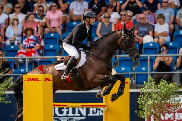 Michael Jung on fischerChipmunk at the FRH FEI World Championships Aachen 2026, Eventing Jumping, August 16, 2026 FEI World Championships Aachen 2026, Eventing Jumping, August 16, 2026 Aachen Copyright: xEibner-Pressefoto J.xDerondeaux EP_JDU
