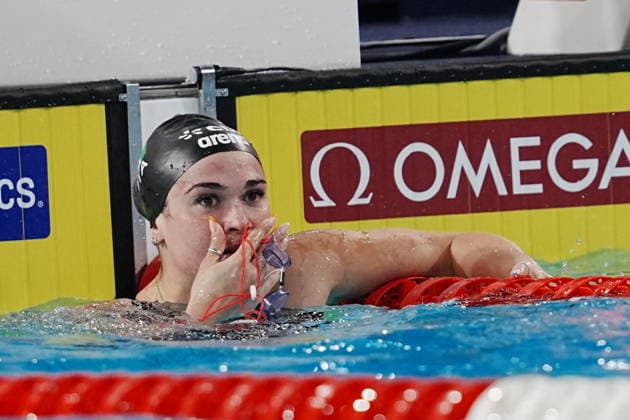 Benedetta Pilato win silver medal in the women s 50m breaststroke at the Swimming European Aquatics Championships Paris 2026, Paris, August 16, 2026  Copyright: xGianxMattiaxD™alberto LaPressex