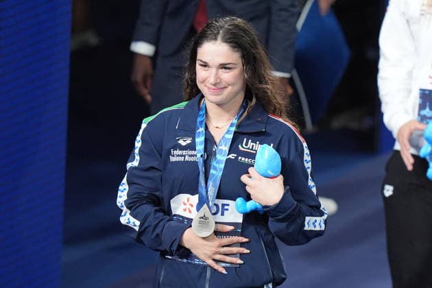 Benedetta Pilato win silver medal in the women s 50m breaststroke at the Swimming European Aquatics Championships Paris 2026, Paris, August 15 , 2026  Copyright: xDavidexSpada LaPressex