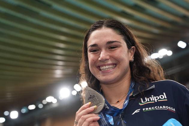 Benedetta Pilato win silver medal in the women s 50m breaststroke at the Swimming European Aquatics Championships Paris 2026, Paris, August 16, 2026  Copyright: xGianxMattiaxD™alberto LaPressex