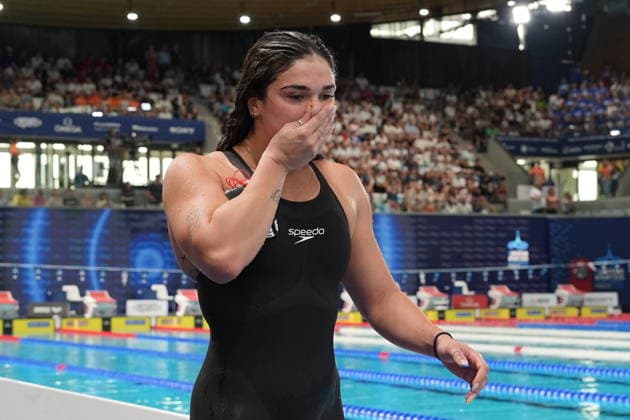 Benedetta Pilato win silver medal in the women s 50m breaststroke at the Swimming European Aquatics Championships Paris 2026, Paris, August 16, 2026  Copyright: xGianxMattiaxD™alberto LaPressex
