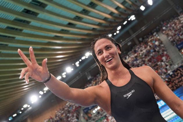 Simona Quadarella win gold medal in the Women s 400m freestyle at the Swimming European Aquatics Championships Paris 2026, Paris, August 16, 2026  Copyright: xGianxMattiaxD™alberto LaPressex