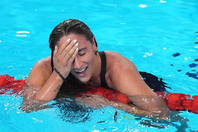 Simona Quadarella win gold medal in the Women s 400m freestyle at the Swimming European Aquatics Championships Paris 2026, Paris, August 15 , 2026  Copyright: xDavidexSpada LaPressex