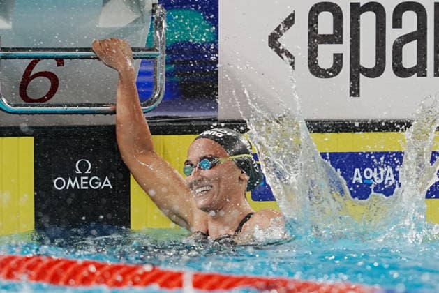 Simona Quadarella win gold medal in the Women s 400m freestyle at the Swimming European Aquatics Championships Paris 2026, Paris, August 16, 2026  Copyright: xGianxMattiaxD™alberto LaPressex