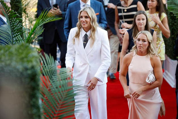SPRINGFIELD, MA - AUGUST 15: Inductee Elana Delle Donne on the red carpet prior to the 2026 Naismith Basketball Hall of Fame Enshrinement Ceremony on August 15, 2026, at Symphony Hall in Springfield, MA. (Photo by M. Anthony Nesmith Icon Sportswire) BASKETBALL: AUG 15 Basketball Hall of Fame Enshrinement Ceremony EDITORIAL USE ONLY Icon260815104