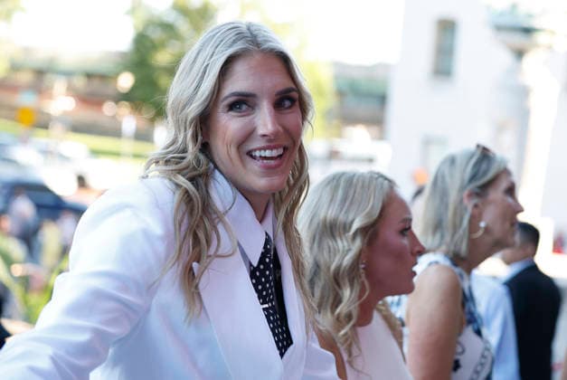 SPRINGFIELD, MA - AUGUST 15: Inductee Elana Delle Donne on the red carpet prior to the 2026 Naismith Basketball Hall of Fame Enshrinement Ceremony on August 15, 2026, at Symphony Hall in Springfield, MA. (Photo by M. Anthony Nesmith Icon Sportswire) BASKETBALL: AUG 15 Basketball Hall of Fame Enshrinement Ceremony EDITORIAL USE ONLY Icon260815106