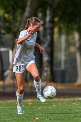 August 16, 2026, Soccer, 2026–2027 DFB Women s Cup Playoffs, Fortuna Köln vs. SG 99 Andernach; Ina Keller 11 (Andernach) controls the ball with the outside of her foot