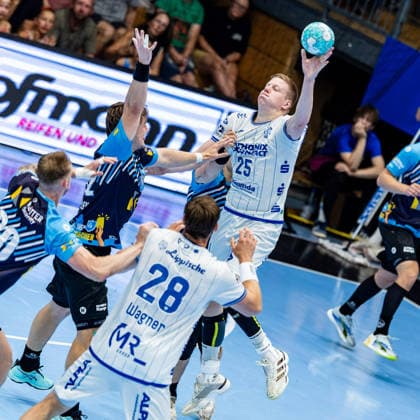 August 16, 2026, GER, Handball, Men, 2026–2027 Season, Wartburg Cup presented by Koetter Security, ThSV Eisenach vs. TBV Lemgo Lippe, Niels Gerardus Versteijnen, TVB Lemgo Lippe, 99817 Eisenach, Werner Assmann, Halle Am Sportp, Thuringia, Germany