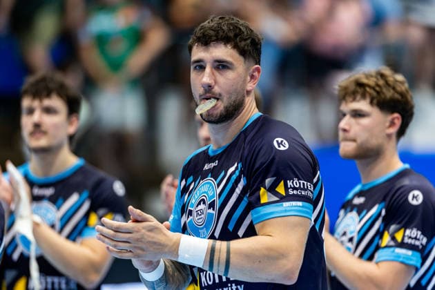 August 16, 2026, GER, Handball, Men, Season 26–27, Wartburg Cup presented by Koetter Security, ThSV Eisenach vs. TBV Lemgo Lippe, Justin Kurch (ThSV Eisenach), 52 99817 Eisenach, Werner Assmann Hall, Am Sportpark, Thuringia, Germany