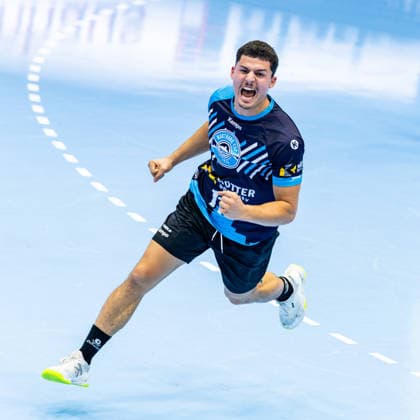 August 16, 2026, GER, Handball, Men, 2026–2027 Season, Wartburg Cup presented by Koetter Security, ThSV Eisenach vs. TBV Lemgo Lippe, Gian Attenhofer (ThSV Eisenach), 11 99817 Eisenach, Werner Assmann Hall, Am Sportpark, Thuringia, Germany