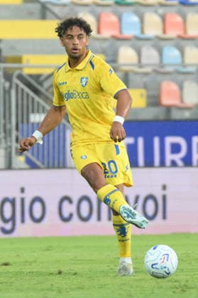 SOCCER - Coppa Italia - Frosinone Calcio vs. SS Juve Stabia Photo by IPA ABACAPRESS.COM87549680 - Anthony Oyono of Frosinone Calcio in action during the Coppa Italia Freccia Rossa match between Frosinone Calcio and SS Juve Stabia at Benito Stirpe Stadium Frosinone Italy  Copyright: xIPAxSport ABACAx