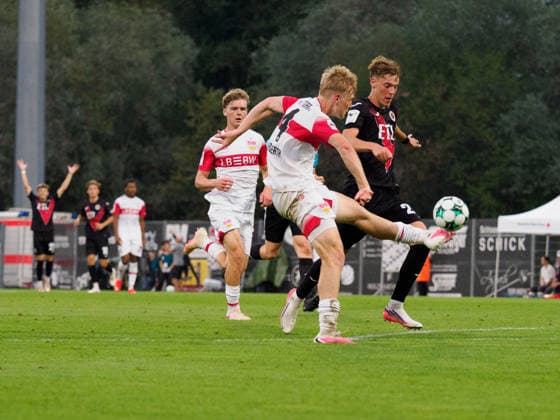 Maximilian Herwerth, VfB Stuttgart U23, scored an own goal in the 4th minute to make it 0–1 GER, Soccer, VfB Stuttgart II vs. Viktoria Cologne, 3rd Division, Matchday 2, 2026–2027 Season, August 16, 2026 GER, Soccer, VfB Stuttgart II vs. Viktoria Cologne, 3. Liga, Matchday 2, 2026–2027 season, August 16, 2026 Aspach Copyright: xCarstenxSchweringx EP_CSG