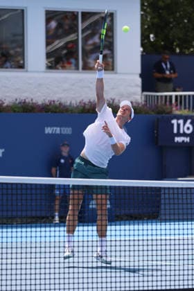 MASON, OHIO - AUGUST 16: Botic van de Zandschulp of Netherlands in action during day six of the Cincinnati Open at the Lindner Family Tennis Center on August 16, 2026 in Mason, Ohio. Copyright: xShainaxBenhiyoun SPPx Sportspressphoto_SPR209132