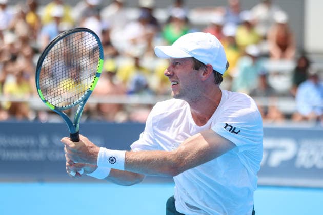 MASON, OHIO - AUGUST 16: Botic van de Zandschulp of Netherlands in action during day six of the Cincinnati Open at the Lindner Family Tennis Center on August 16, 2026 in Mason, Ohio. Copyright: xShainaxBenhiyoun SPPx Sportspressphoto_SPR209135