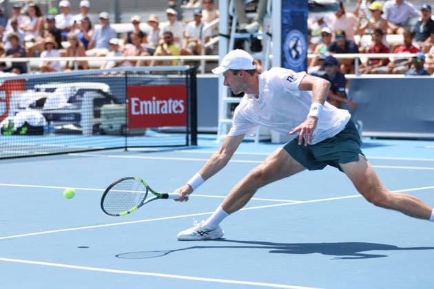 MASON, OHIO - AUGUST 16: Botic van de Zandschulp of Netherlands in action during day six of the Cincinnati Open at the Lindner Family Tennis Center on August 16, 2026 in Mason, Ohio. Copyright: xShainaxBenhiyoun SPPx Sportspressphoto_SPR209137