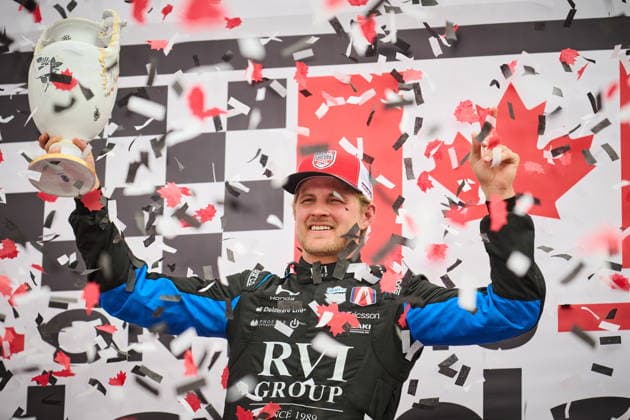 August 16, 2026, Markham, On, Canada: Marcus Ericsson, of Sweden, celebrates after winning the 2026 Honda Indy in Markham, Ont., on Sunday, Aug. 16, 2026. Canada News - August 16, 2026  - ZUMAc35_ 20260816_zaf_c35_033 Copyright: xSammyxKoganx